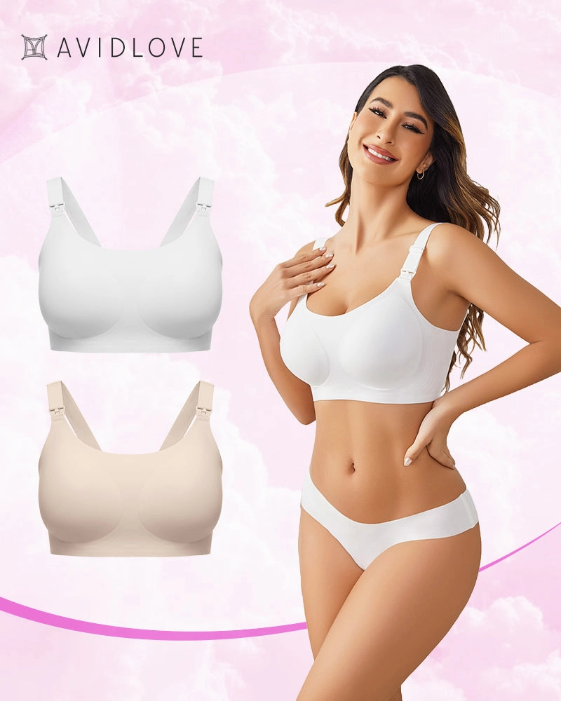 2 Pack Nursing Bras Ultra Comfort Wireless Bra