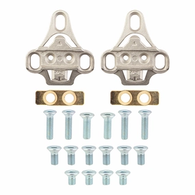 3-Bolt Road Shoe to SPD Pedal Cleats  Silver SPD Cleat adapters only Alloy