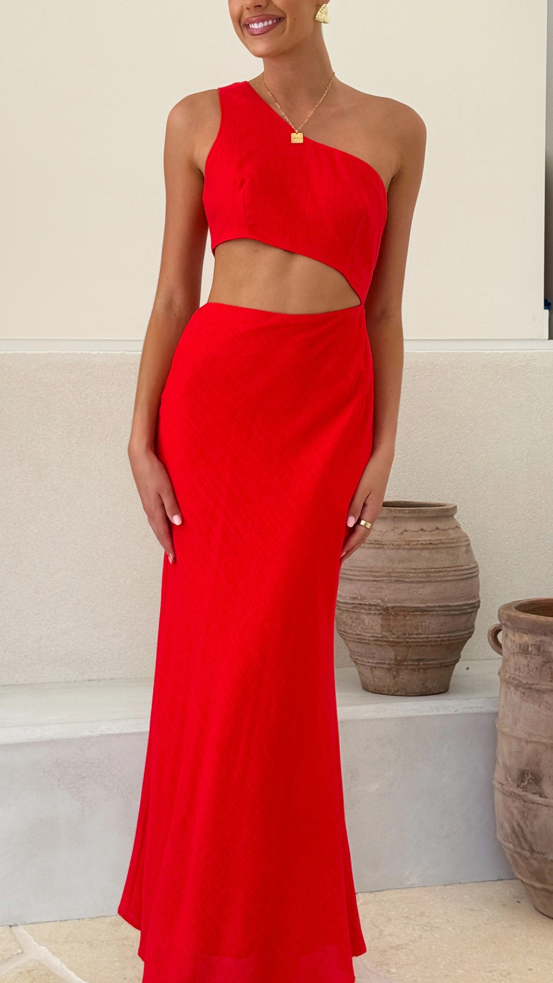 Abia Maxi Dress - Red