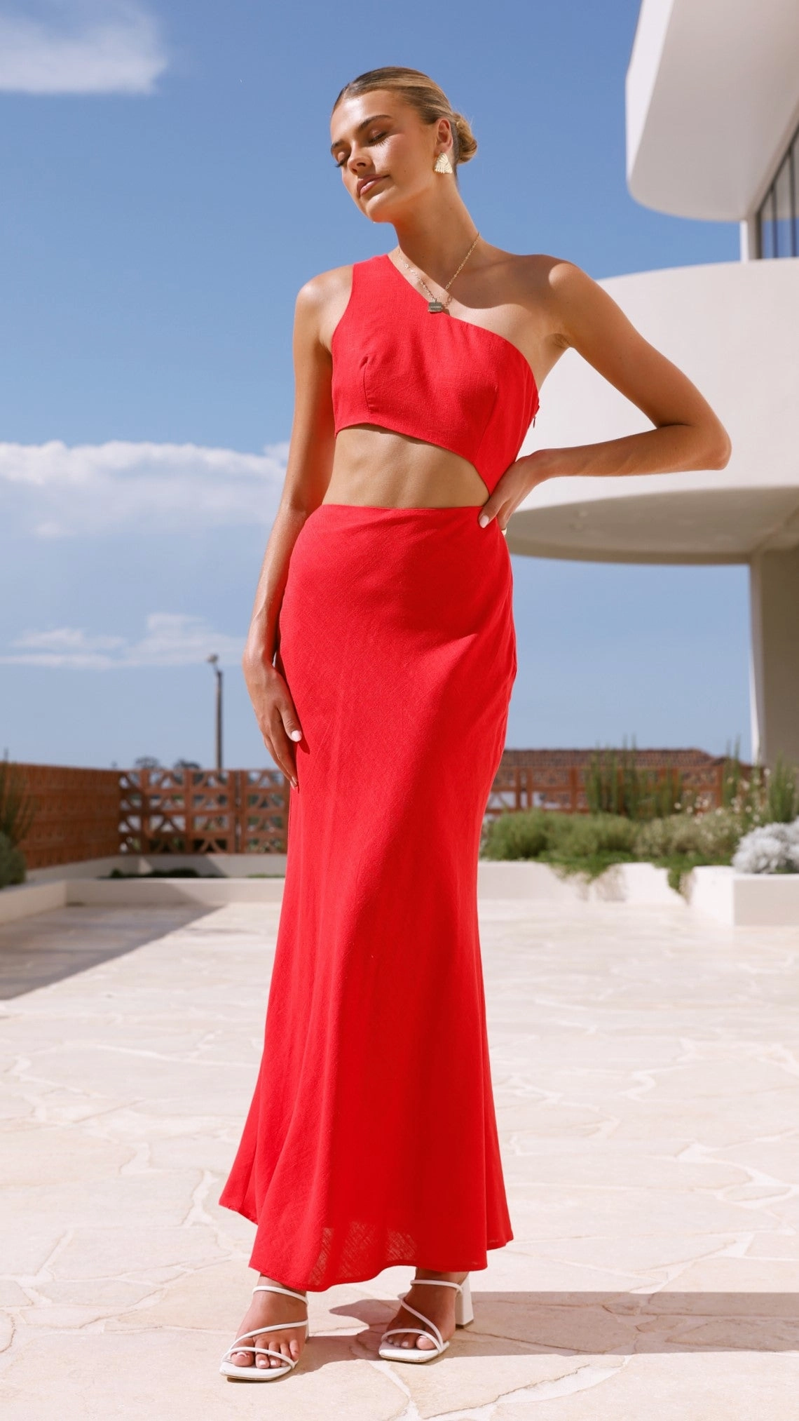 Abia Maxi Dress - Red
