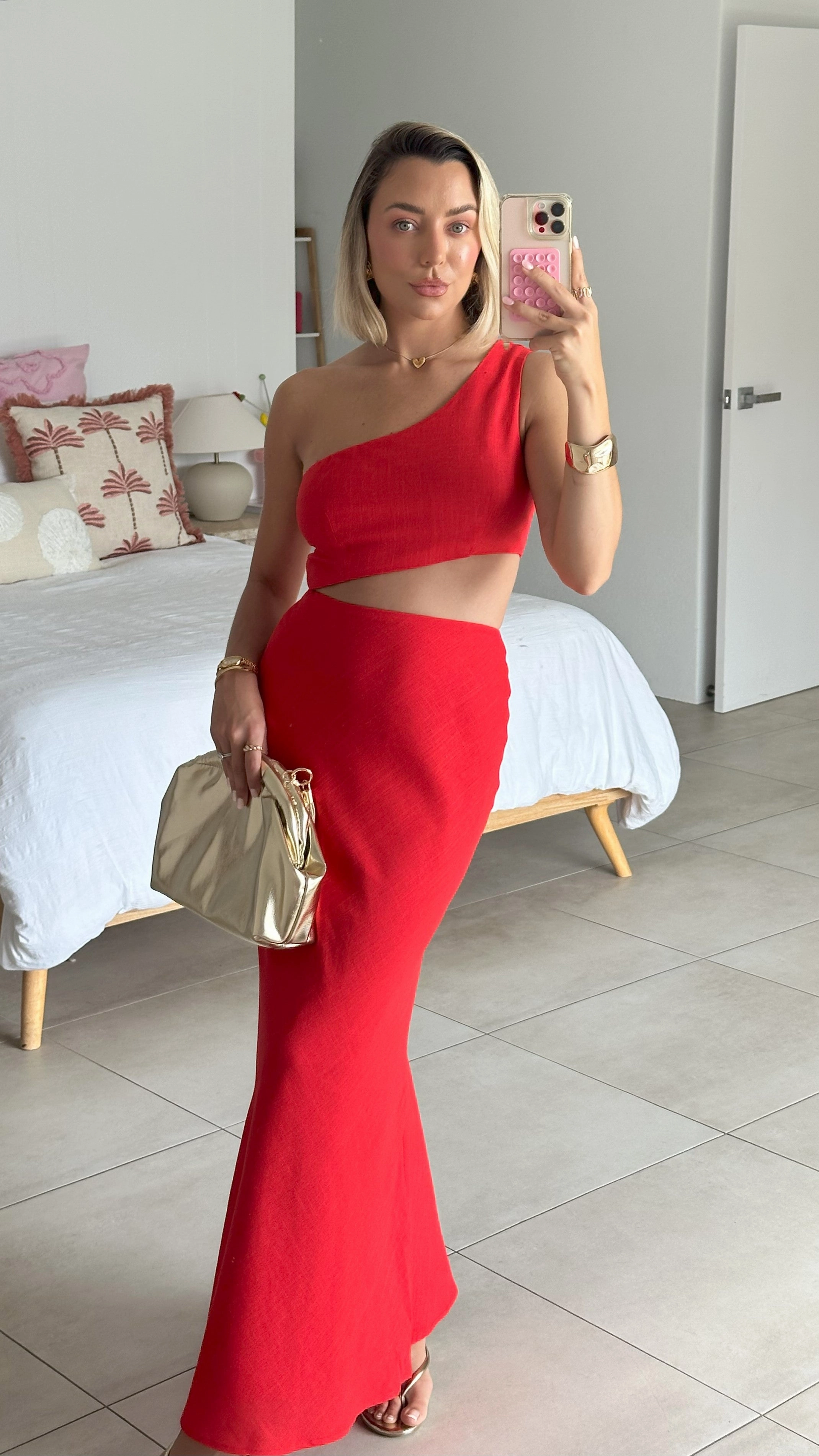 Abia Maxi Dress - Red