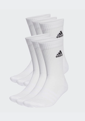 Adidas Cushioned Sportswear Crew Socks White 6 Pack
