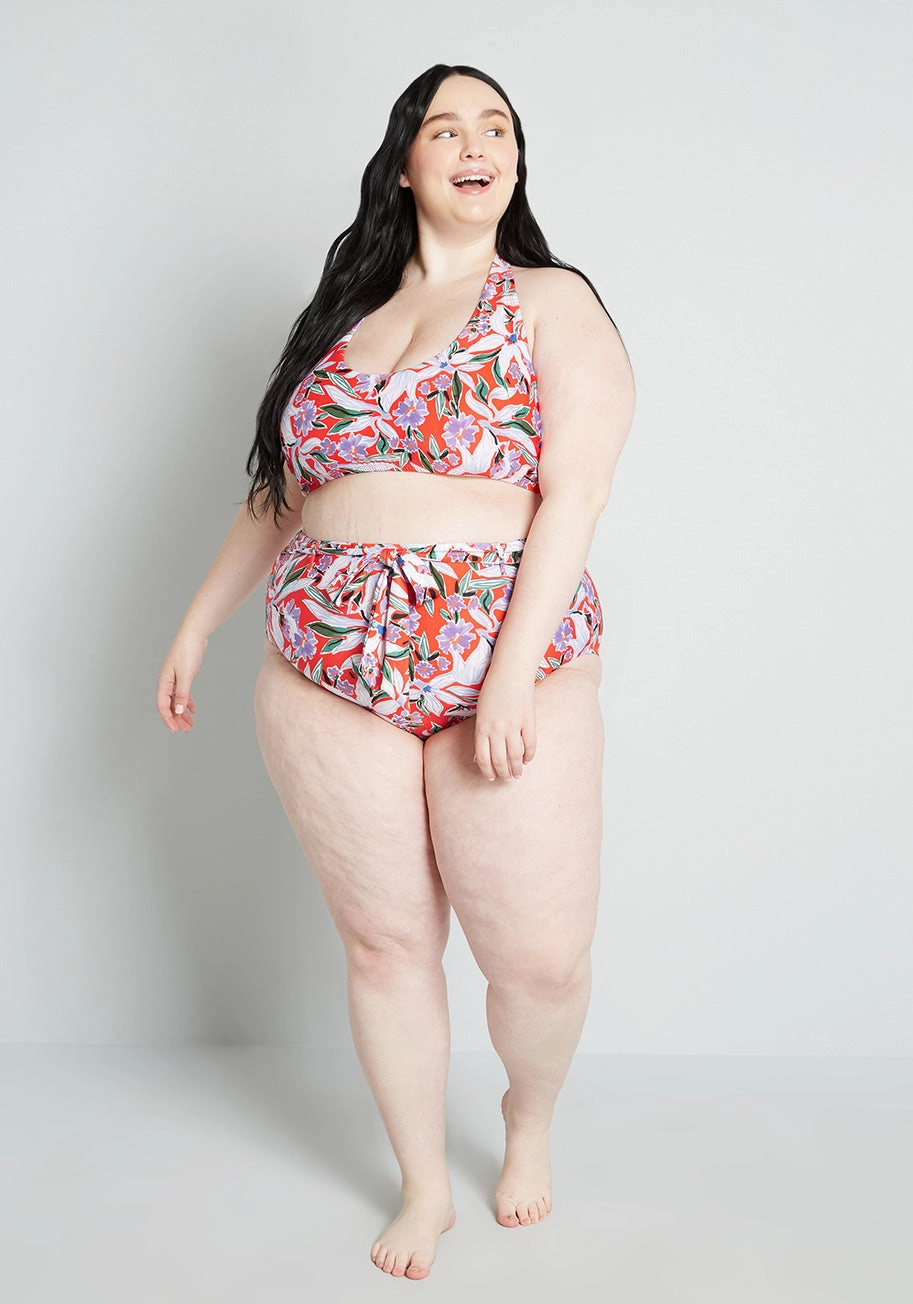 Allison Halter Bikini Top in Floral