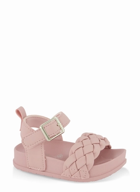 Baby Girls Braided Band Velcro Buckle Strap Sandals