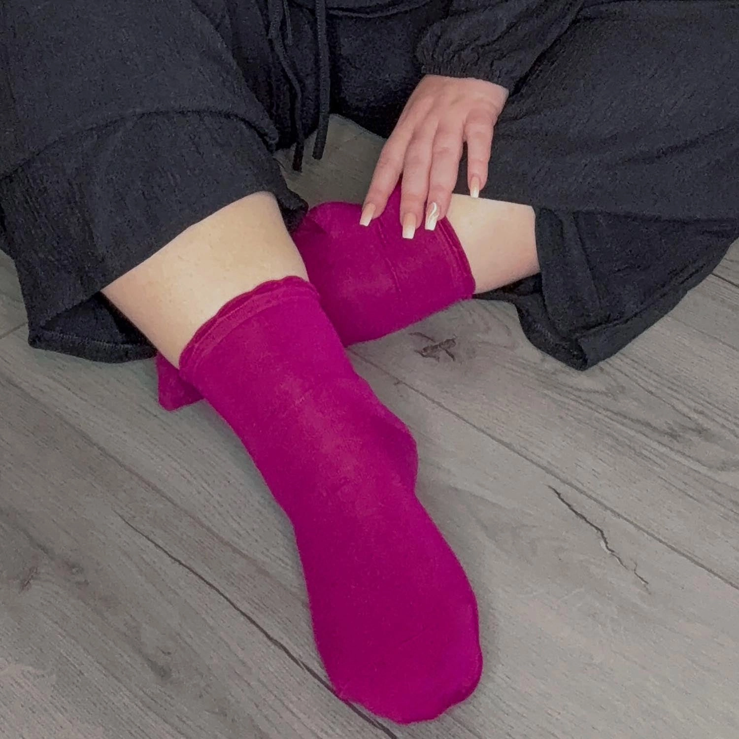 Bamboo Ankle Socks - Hibiscus