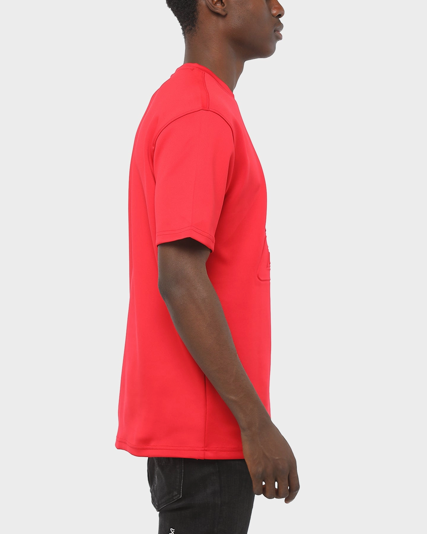 Black Pyramid Maze Logo Embossed Shirt Red