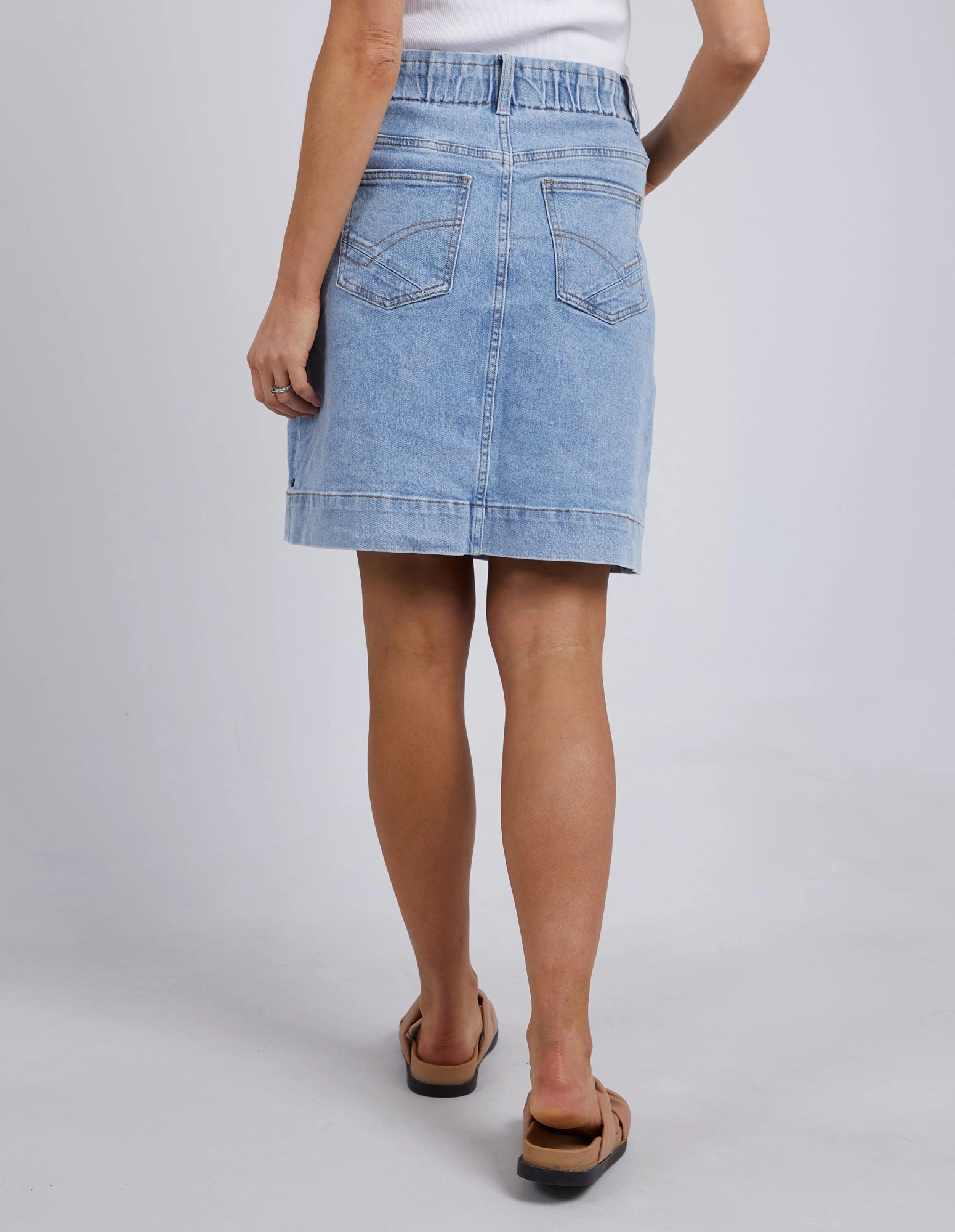 Elm Atlas Denim Skirt Blue