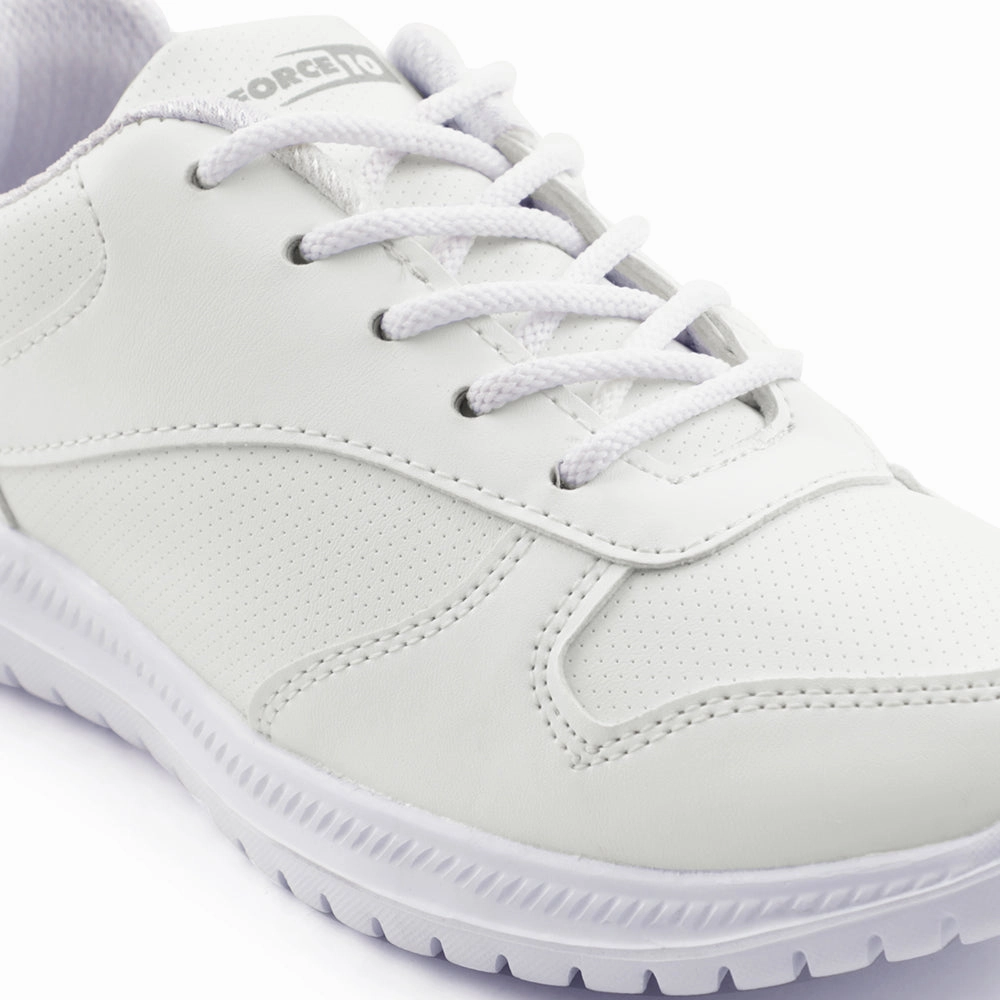 Force 10 White Lacing Uniform School Shoes For Kids SKOLPRO-L By Liberty