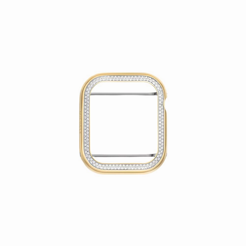 Michele Series 7-9 45mm Diamond Case for Apple Watch in 18k Gold Plated