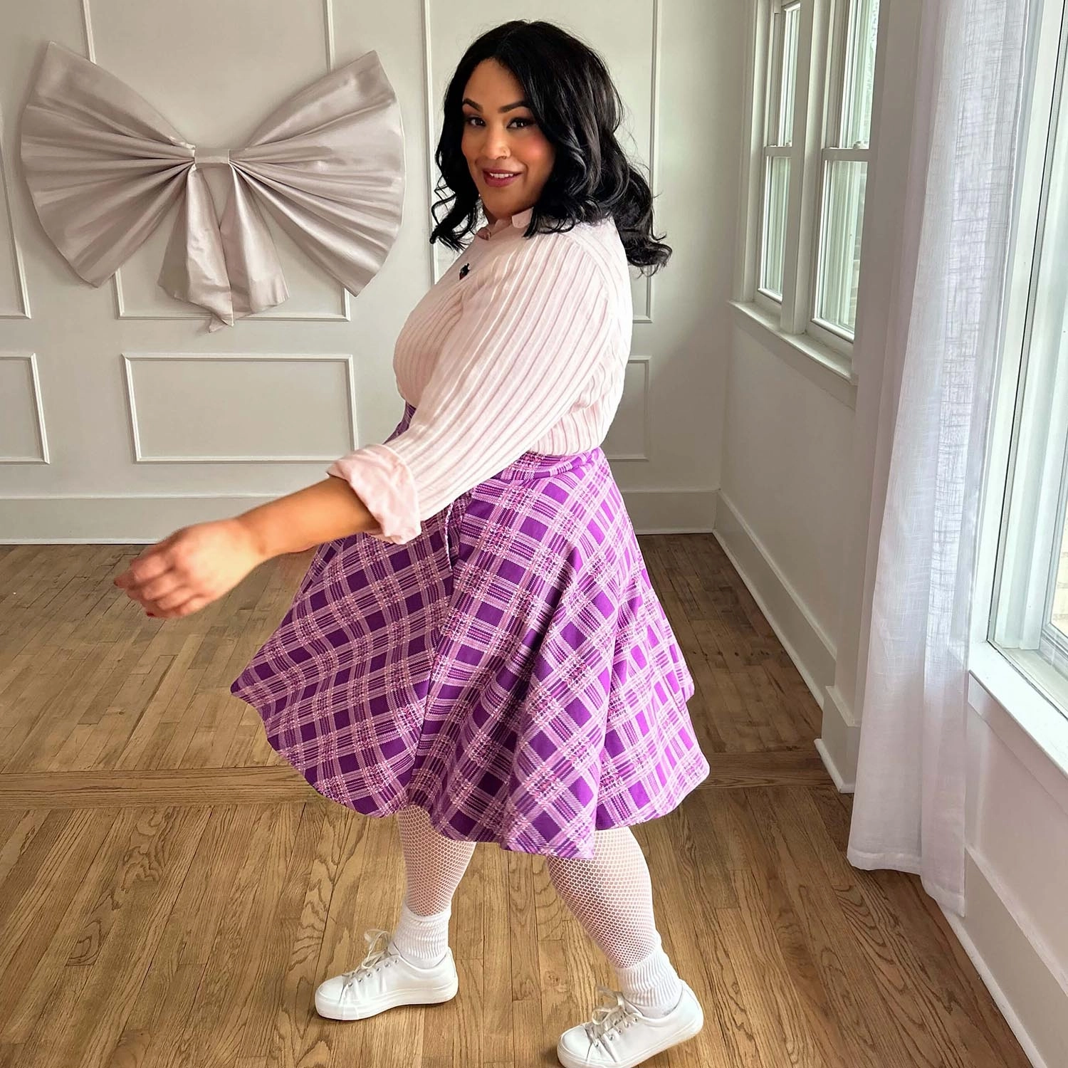 Plaid Flare Skirt - Thistle (V2)
