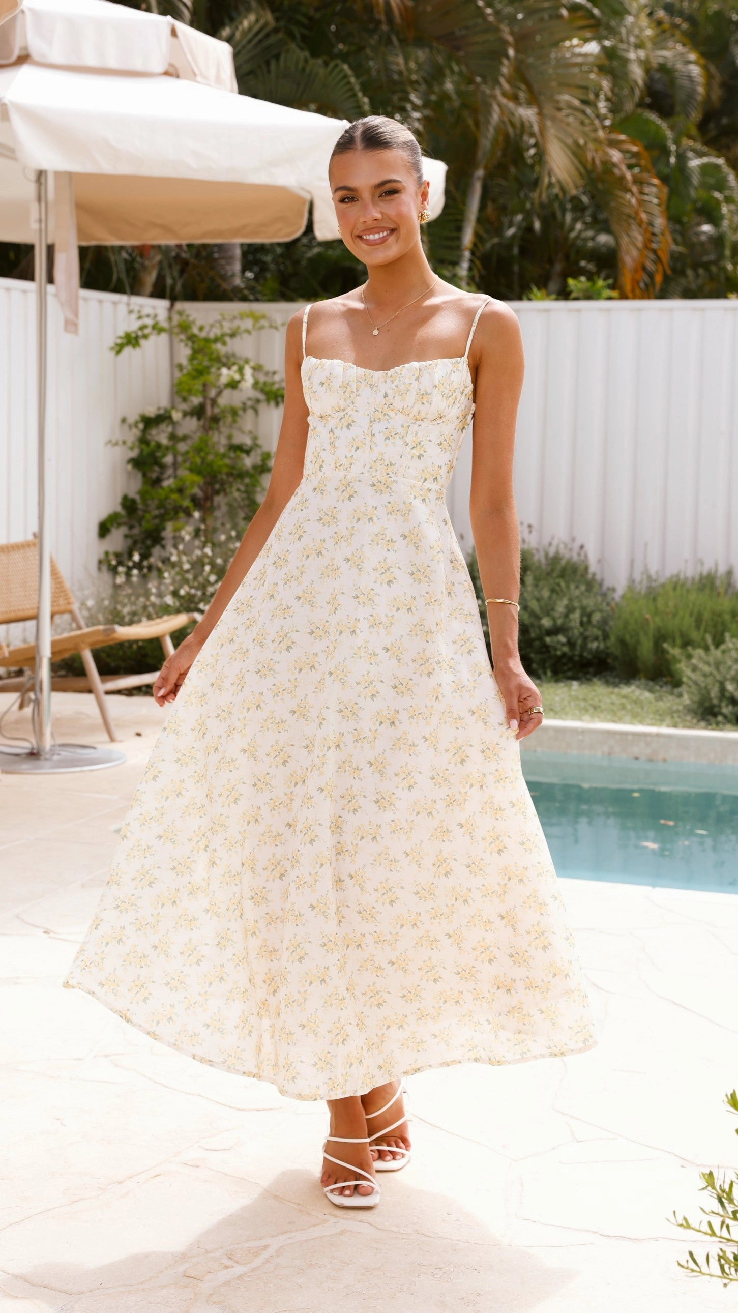 Rahima Maxi Dress - Yellow Floral