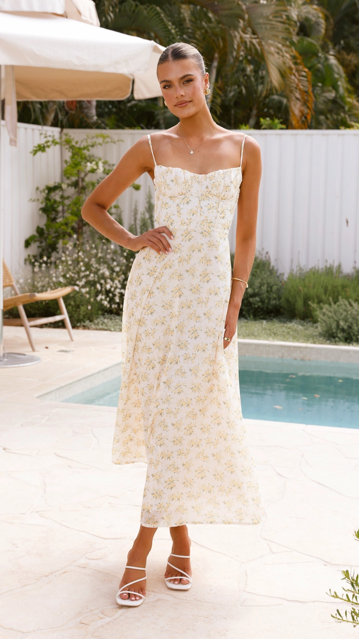 Rahima Maxi Dress - Yellow Floral