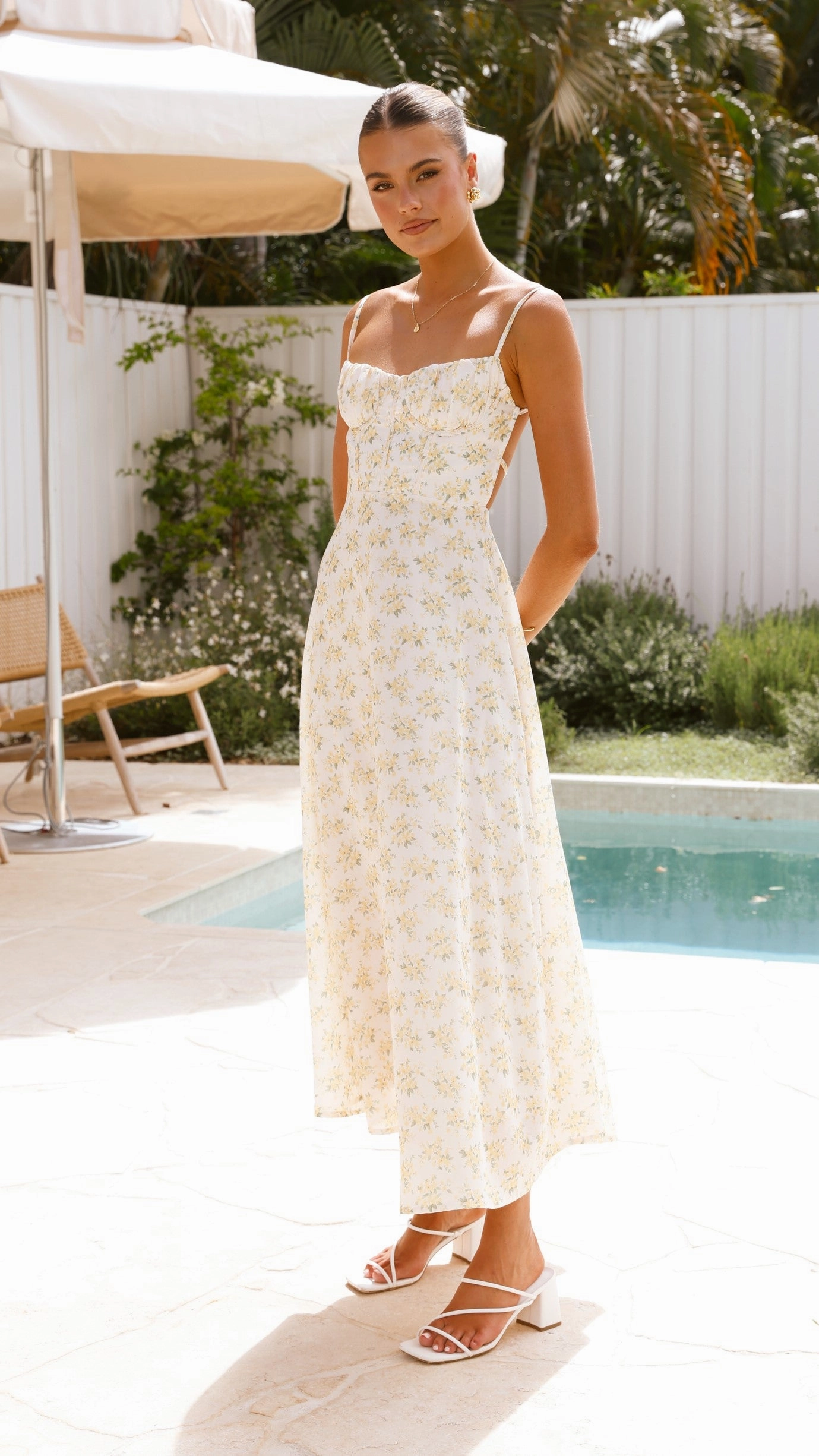 Rahima Maxi Dress - Yellow Floral