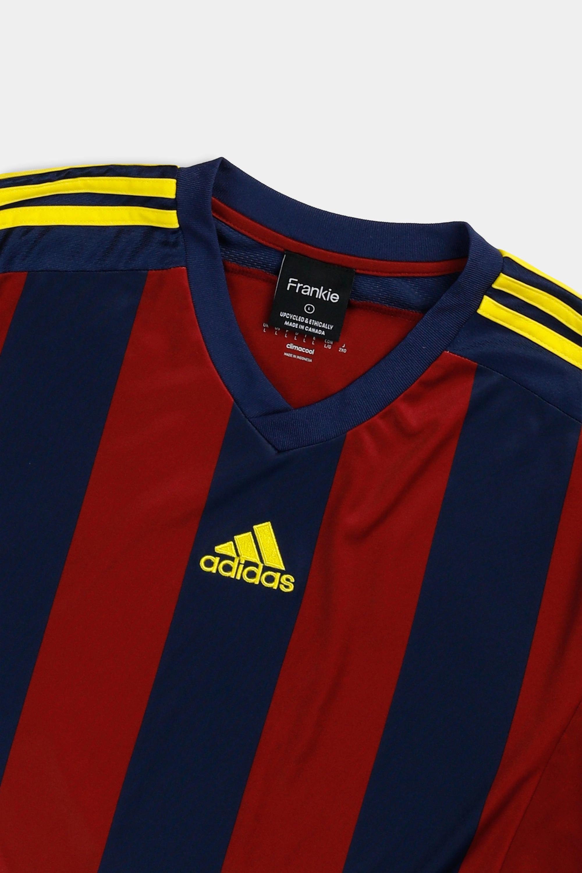 Rework Crop Adidas Soccer Jersey - L