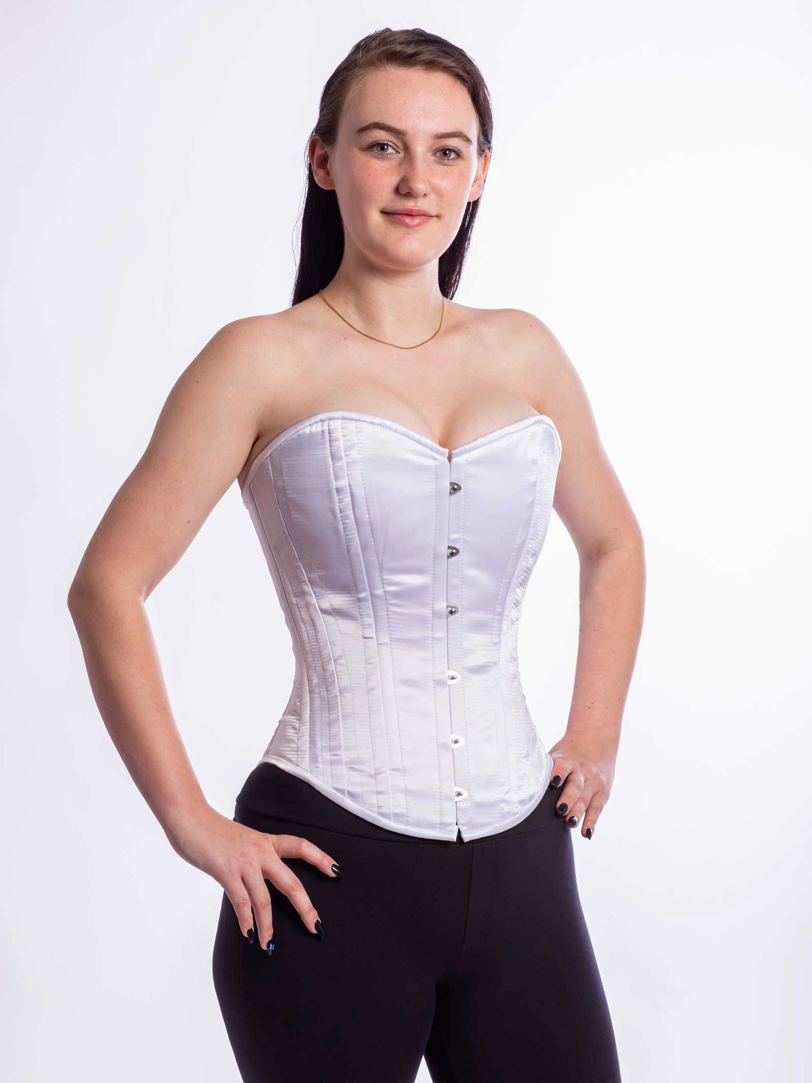 Satin Romantic Curve Longline Overbust Corset : CS-530