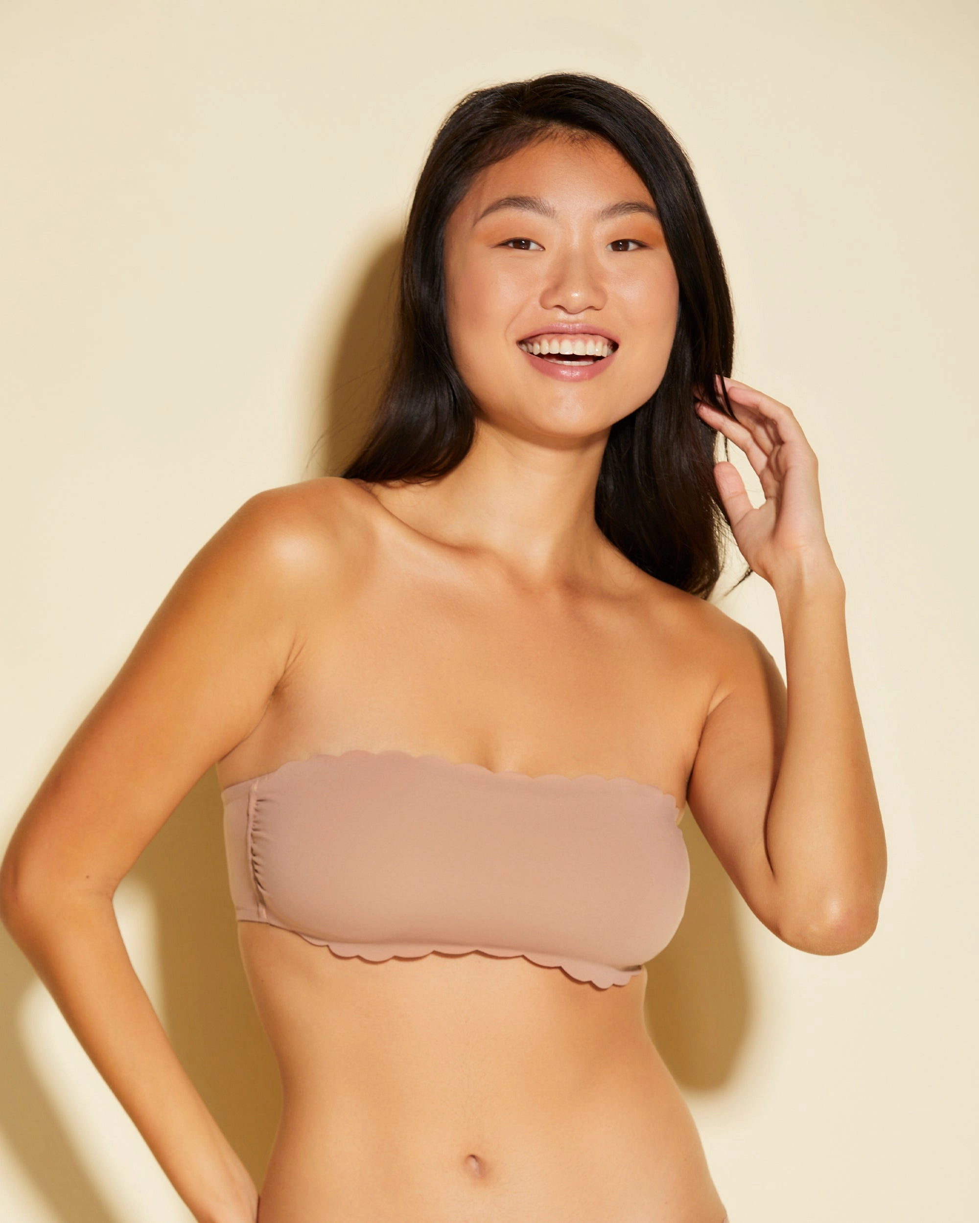 Scalloped Bandeau Bra
