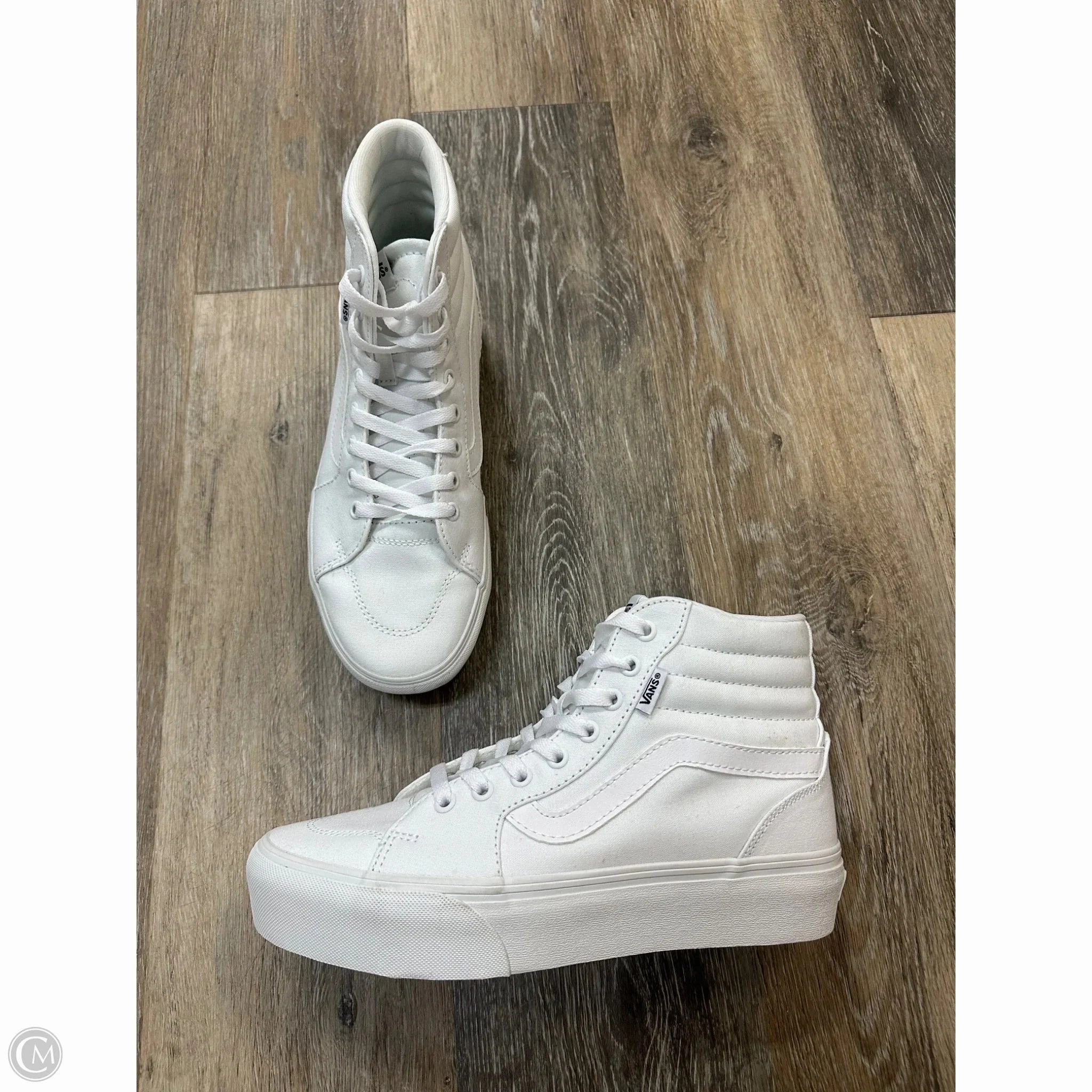 Shoes Sneakers By Vans In White, Size: 9.5