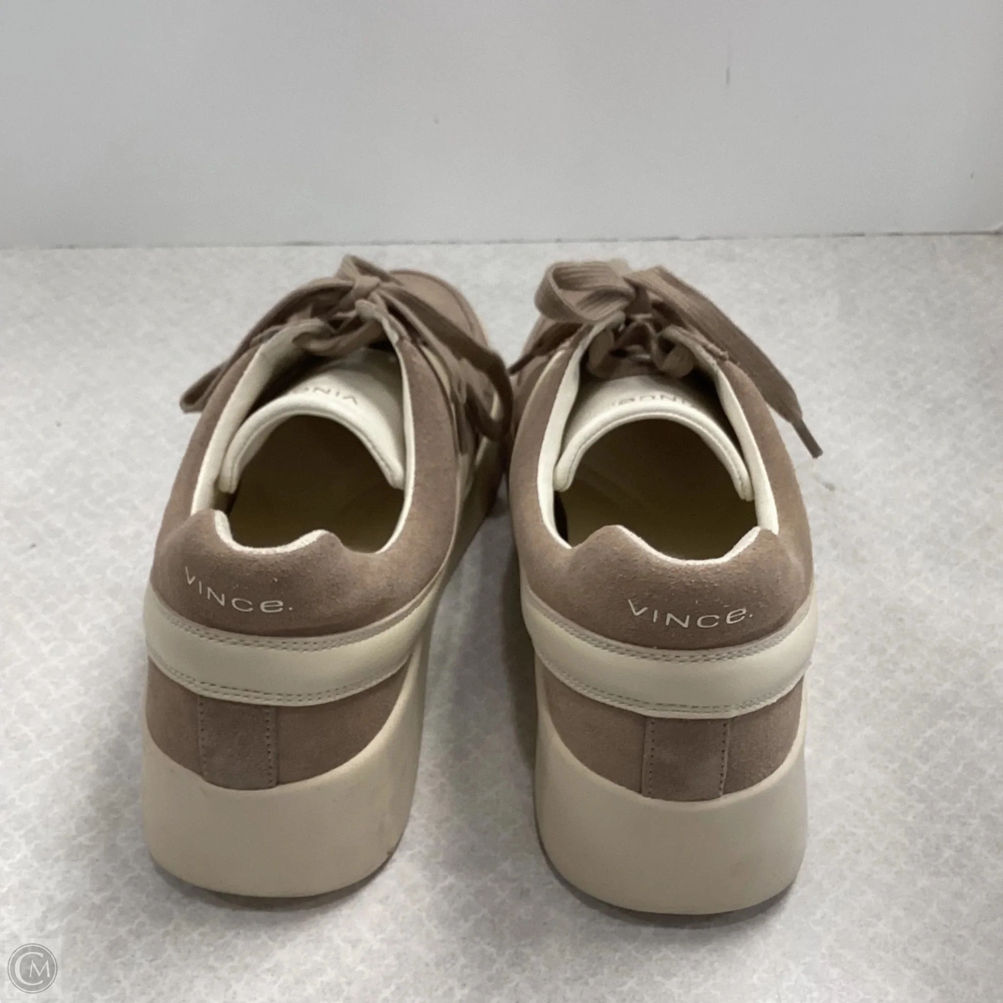Shoes Sneakers By Vince In Brown, Size: 9