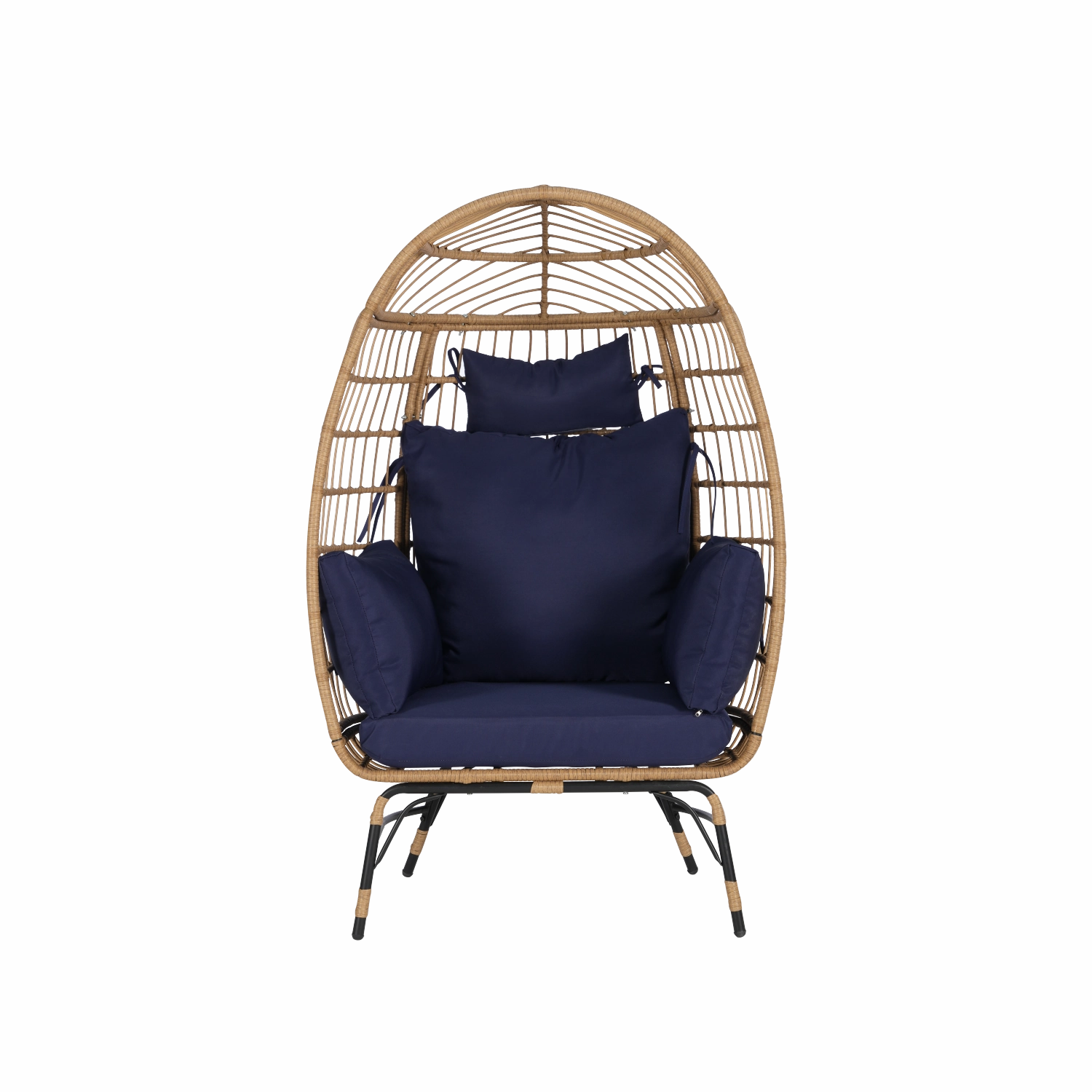 Streamdale Oversized Wicker Egg Chair w/ Cushion & Pillow