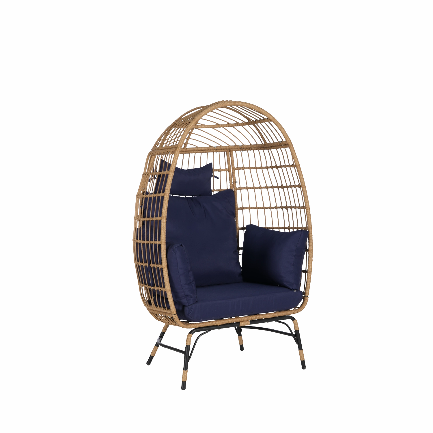 Streamdale Oversized Wicker Egg Chair w/ Cushion & Pillow