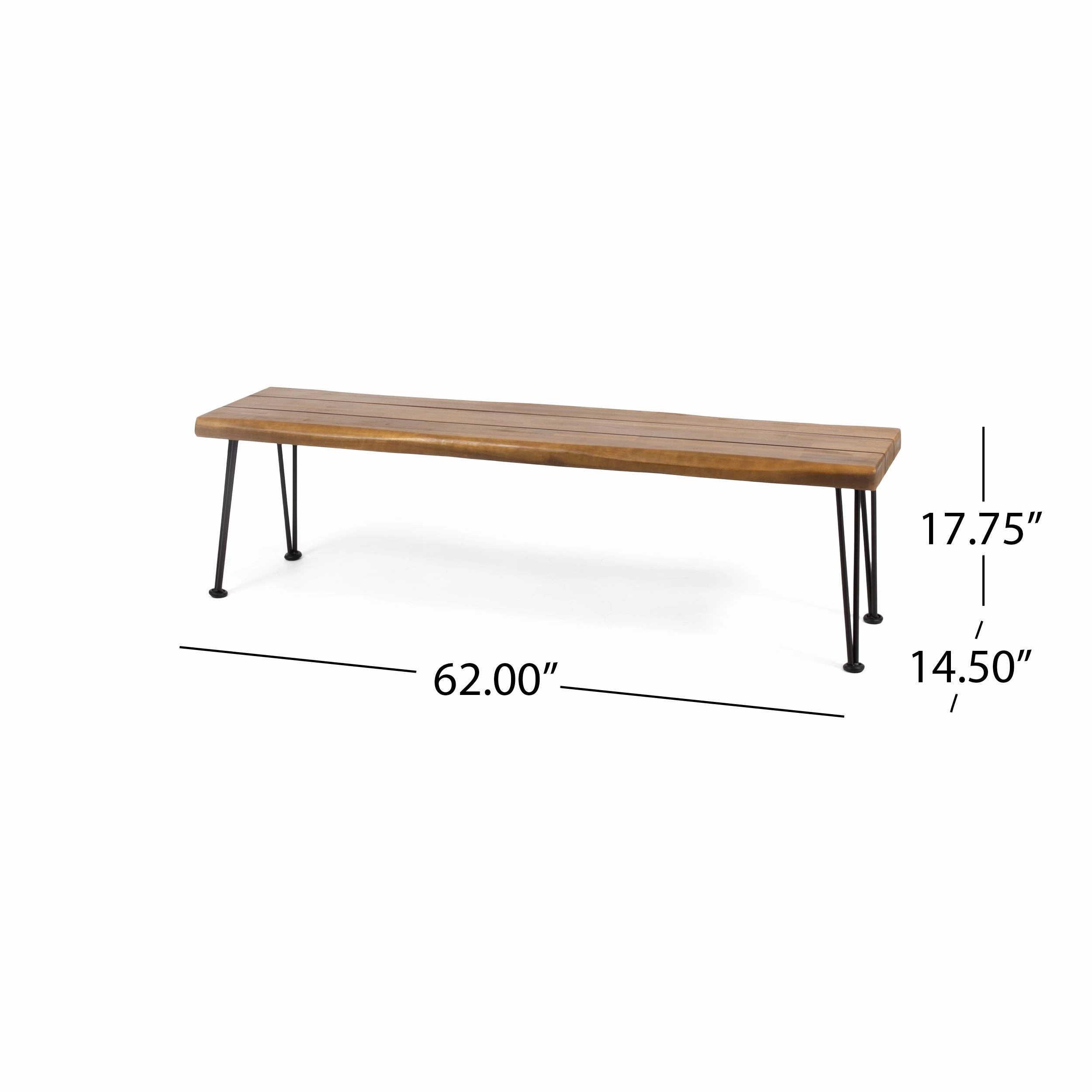Streamdale ZION INDUSTRIAL WOOD AND METAL RECTANGULAR BENCH
