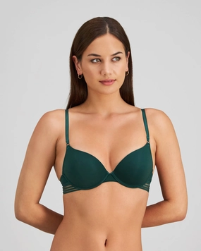 Stripe Elastic & Papertouch Push Up Bra