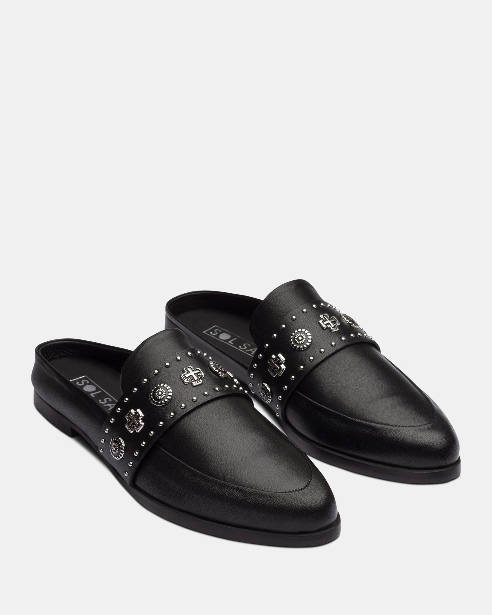 Tuesday Slide Black Western Silver