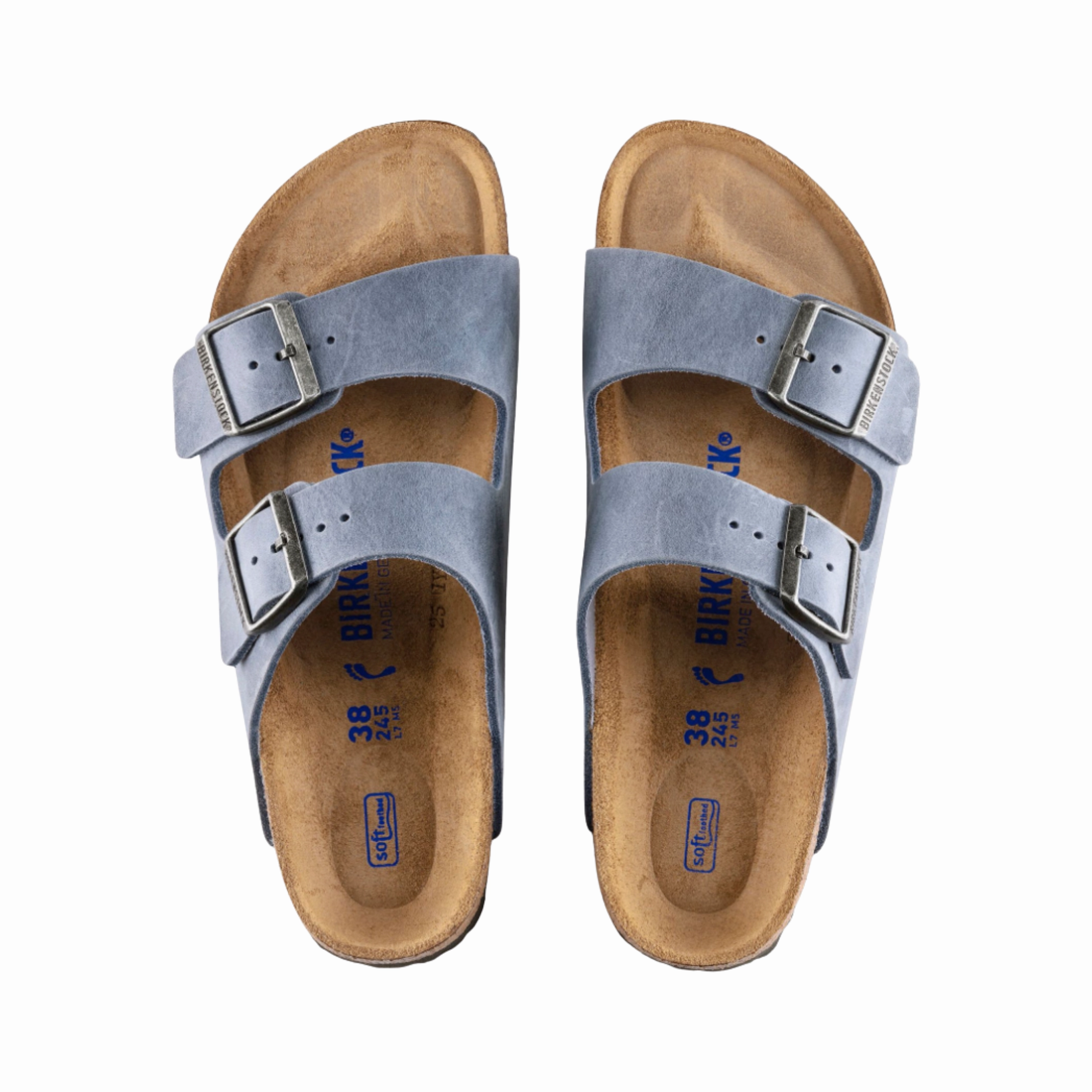Unisex Arizona Soft Footbed (Oiled Leather) - Dusty Blue