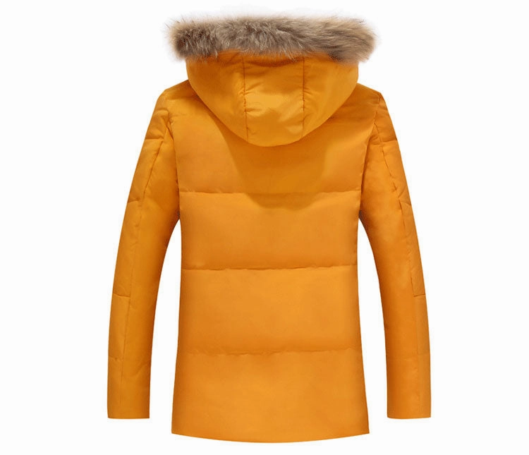 West Louis™ Detachable Fur Collar Real Rabbit Thick Coat