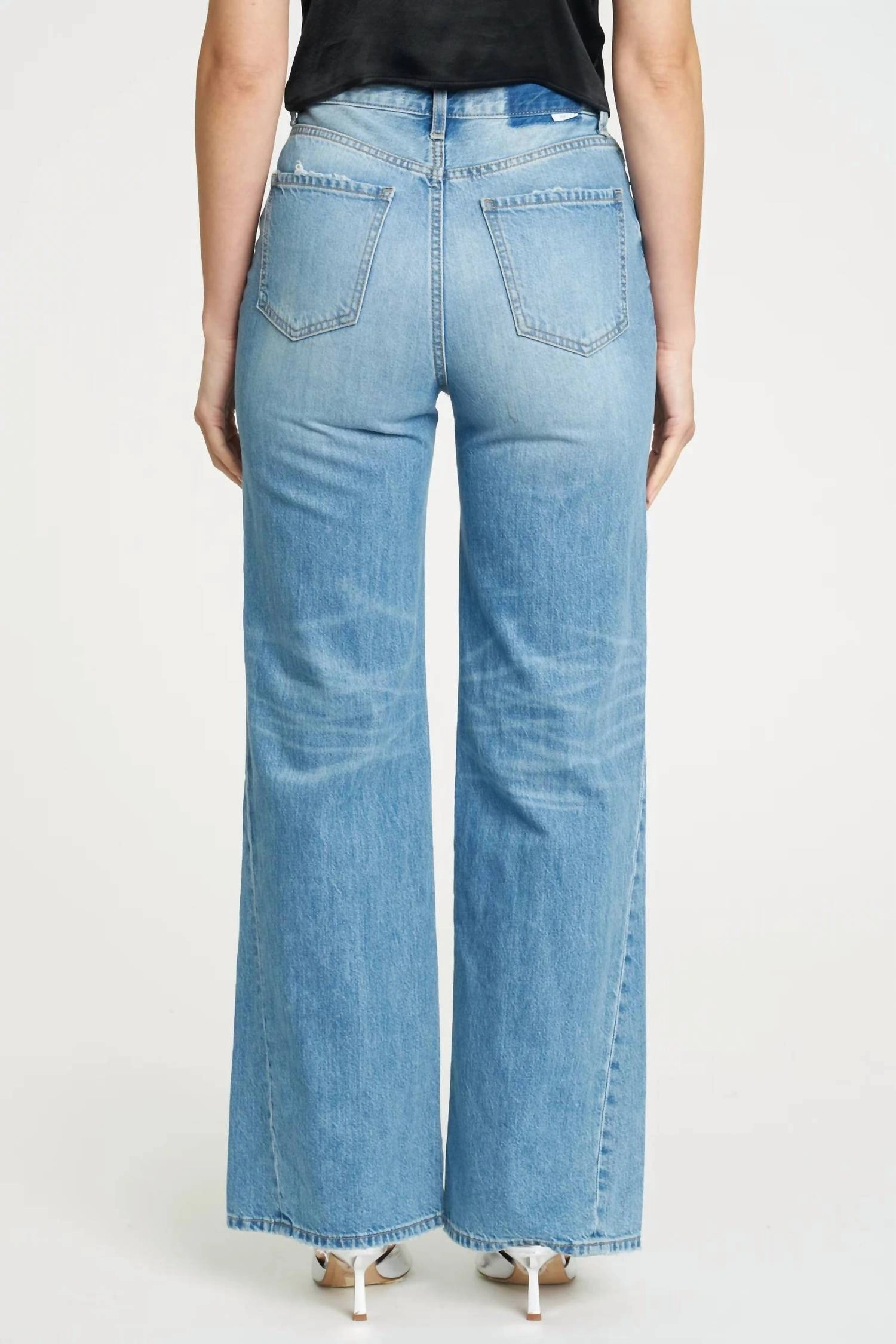 Women's Far Out High Rise Wide Leg Jeans In Wishing Well Vintage