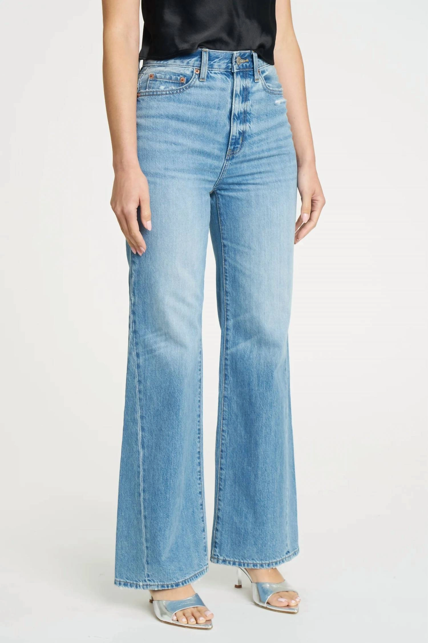 Women's Far Out High Rise Wide Leg Jeans In Wishing Well Vintage